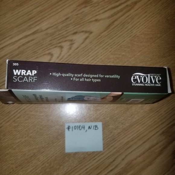 ✅10104 NIB 1 Evolve Essentials Black Head Scarf Wrap Durag Scarf, No Hair Breaka - Picture 4 of 6